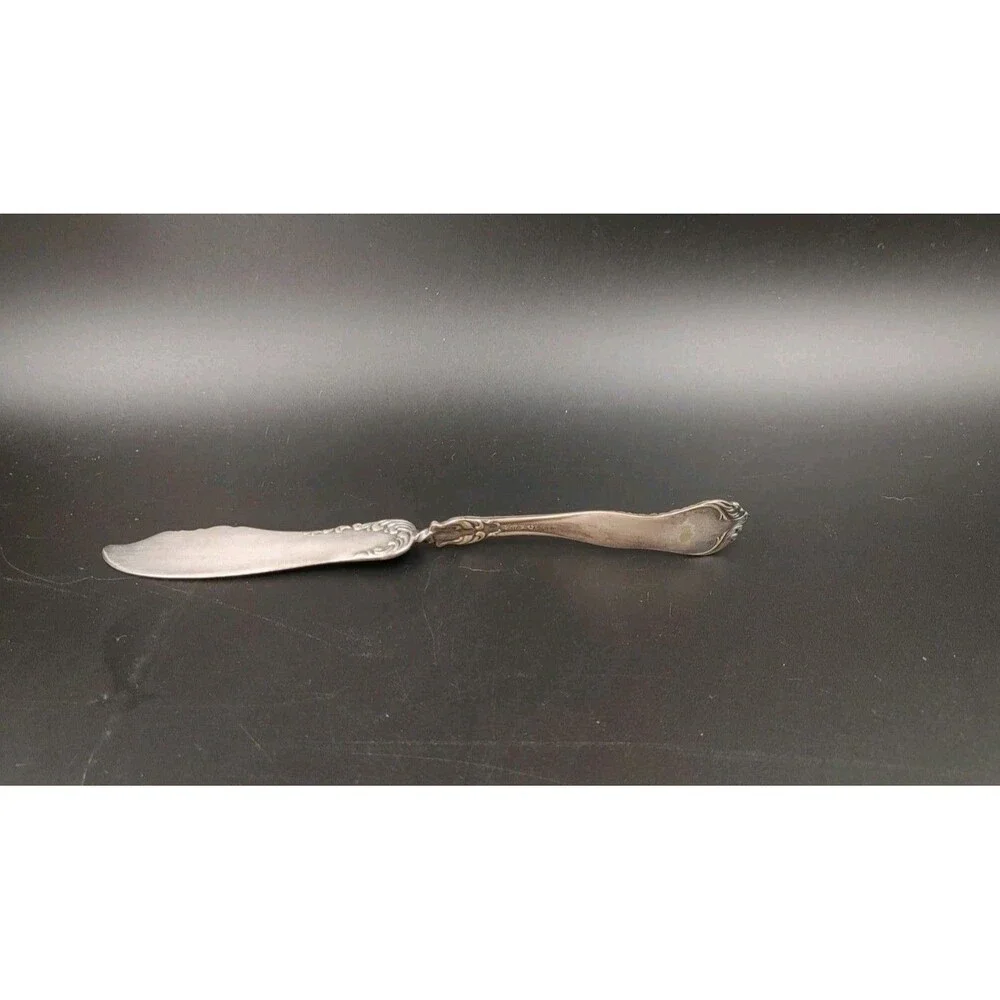 Vintage William Rogers Master Butter Knife Twist Handle Art Nouveau Silver Plate